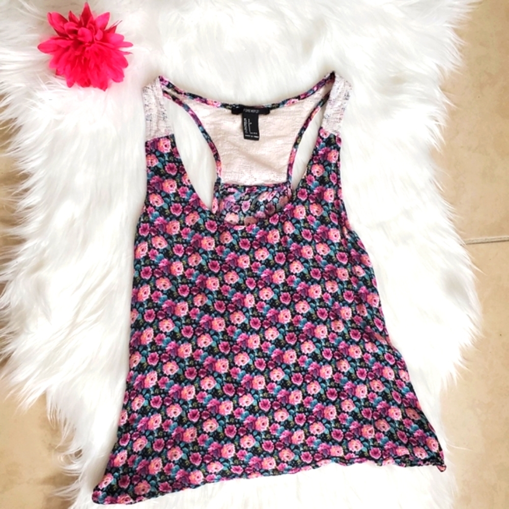 Forever 21 Floral Tank Top - Picture 3 of 7